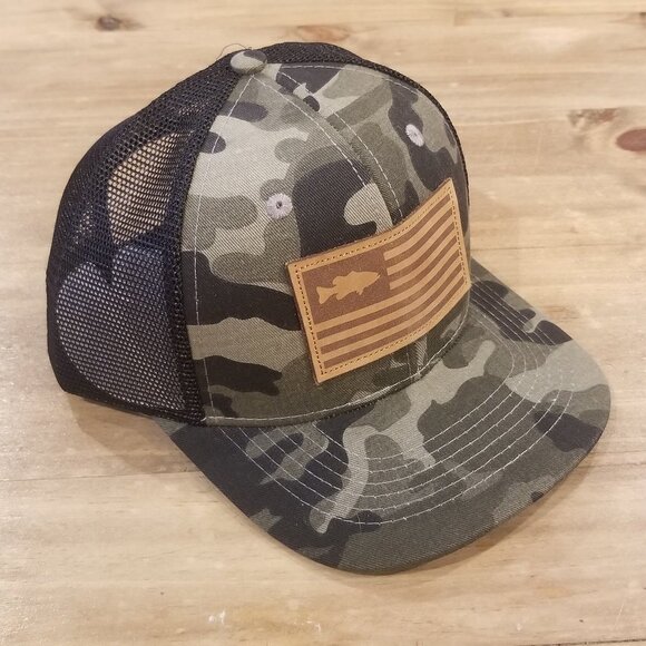 FFYL Other - Fish Flag Patch Hat Cap Snap Back Mesh Adjustable Trucker Camouflage Camo Bass